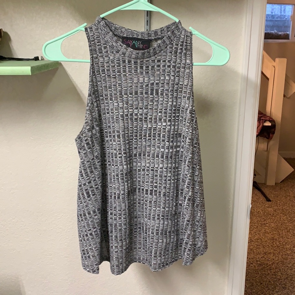 Say Anything Grey Top